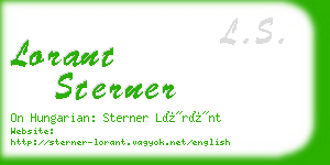 lorant sterner business card